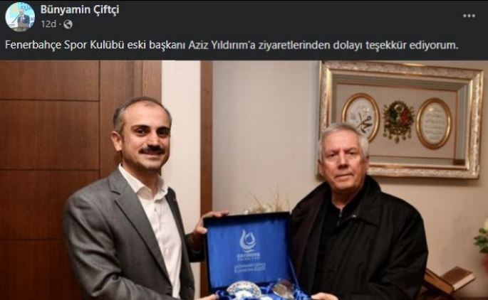 bünyamin çiftçi, aziz yıldırım, fenerbahçe, çayırova belediyesi,