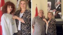 Semiha Meral Pırtı yeni üyelere rozet taktı