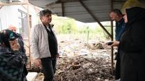 Başkan Kocaman afetten etkilenen aileleri yalnız bırakmadı